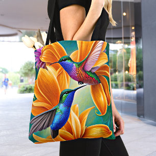 Humming Birds on Orange Blossoms  Tote Bag