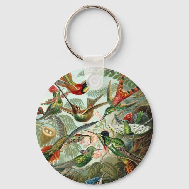 Humming Birds Paradise art Key Ring (Front)