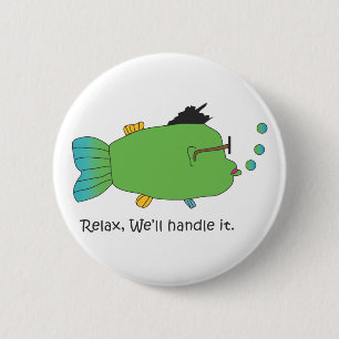 Humming Fish 6 Cm Round Badge