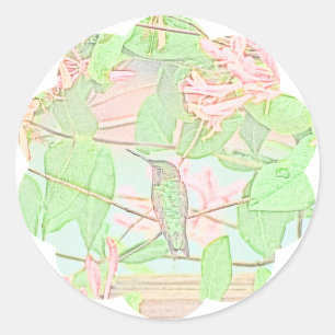 Humming on Honey Classic Round Sticker