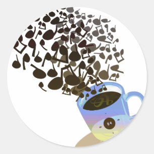 Humming_Tunes Classic Round Sticker