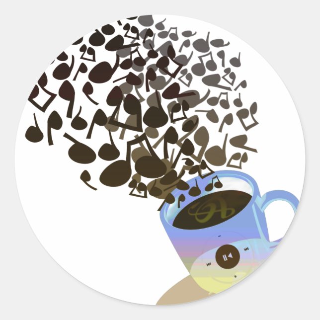 Humming_Tunes Classic Round Sticker (Front)