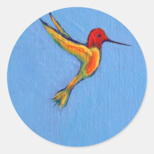 Hummingbird 3 classic round sticker