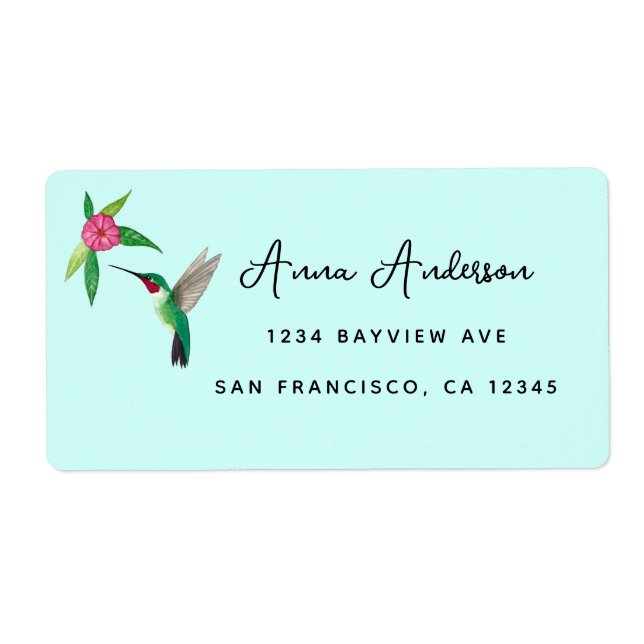 Hummingbird Address Label (Front)