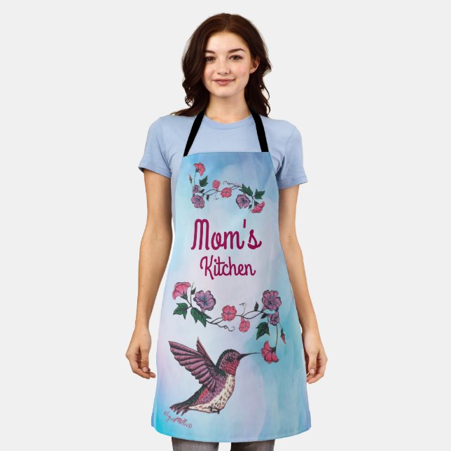 Hummingbird All-Over Print Apron (Worn)
