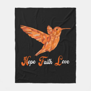 HummingBird Aml Leukaemia Awareness Fleece Blanket