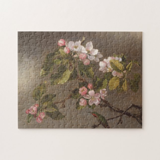 Hummingbird and Apple Blossoms Jigsaw Puzzle (Horizontal)