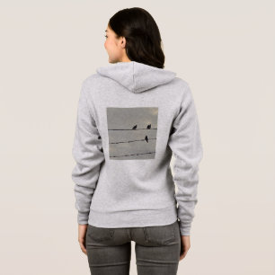 Hummingbird And Doves 🕊️ In Silhouette Hoodie