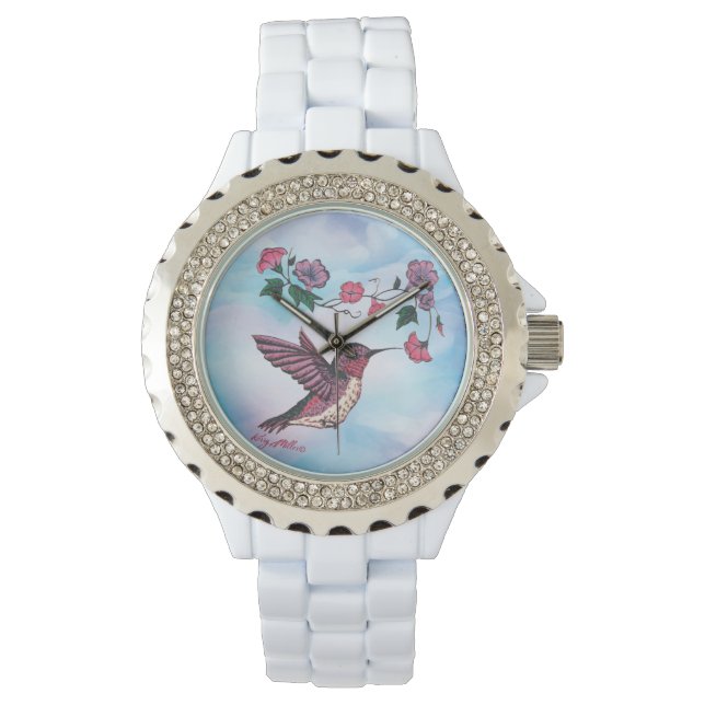 Hummingbird And Flower Watch (Front)