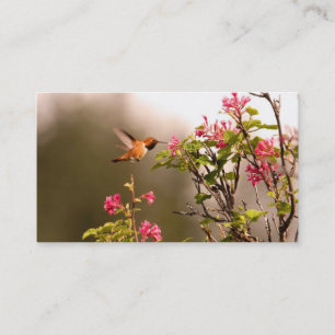 Hummingbird and Flowers Business Card
