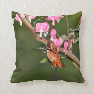 Hummingbird and Flowers Picture Cushion