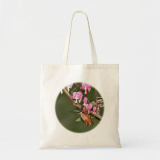 Hummingbird and Flowers Picture Tote Bag