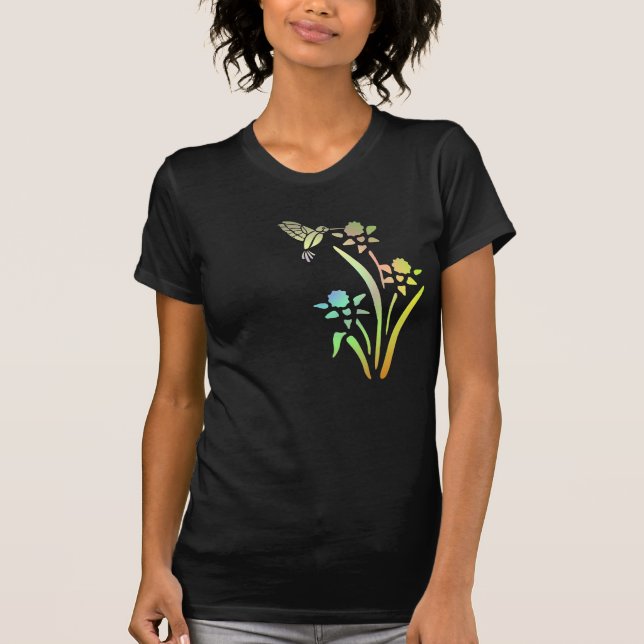 Hummingbird  And Flowers Shirt (Front)