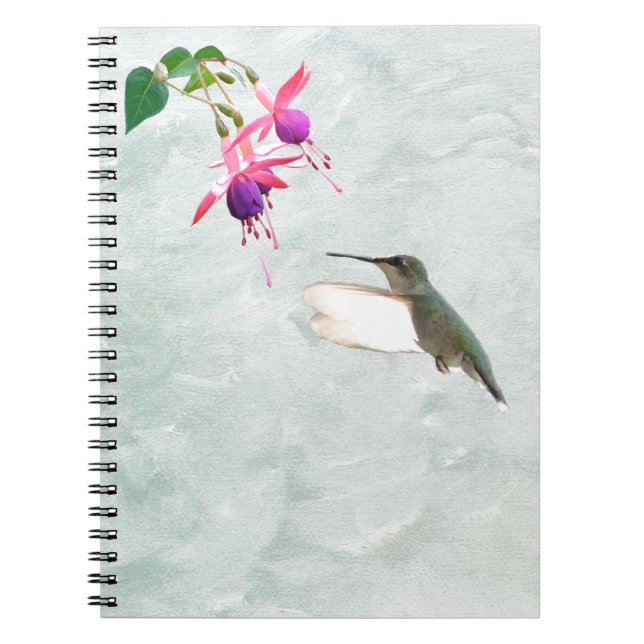 Hummingbird and Fuschia Notebook (Front)