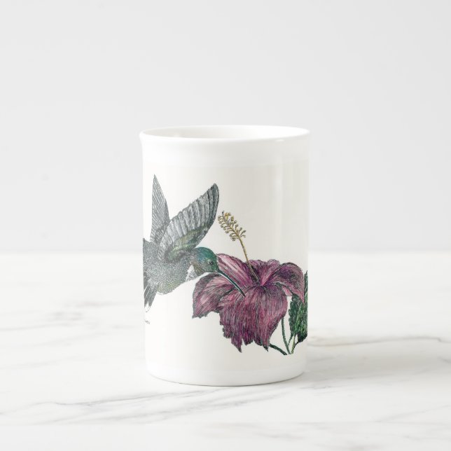 Hummingbird and Hibiscus Speciality Mug (Front)