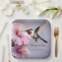 Hummingbird and Hibiscus Wedding | Purple