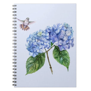 Hummingbird and Hydrangea  Notebook