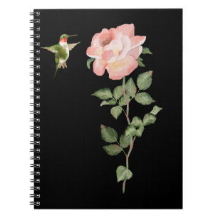 Hummingbird and Rose Notebook