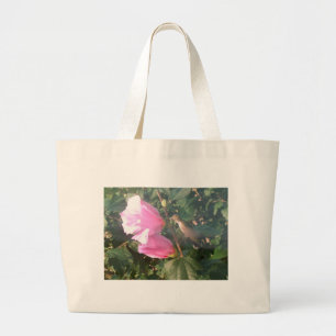 Hummingbird and Rose of Sharon Large Tote Bag