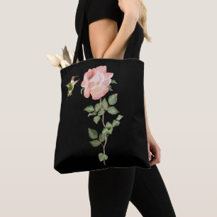 Hummingbird and Rose Tote Bag