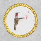 Hummingbird and single flower