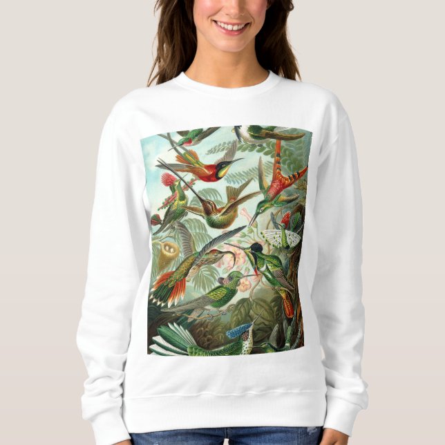 Hummingbird Antique Print Sweatshirt (Front)