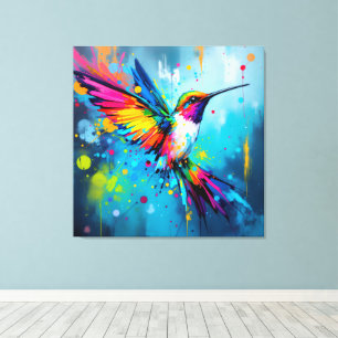 Hummingbird Art Canvas Print