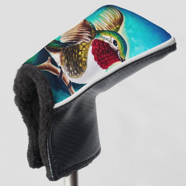 Hummingbird aRT Golf Head Cover (3/4 Front)