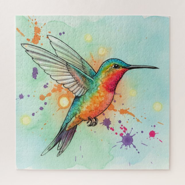 Hummingbird Art Jigsaw Puzzle (Vertical)
