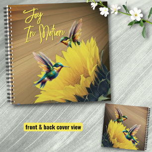 Hummingbird Art & Sunflower Photography Mix  Notebook