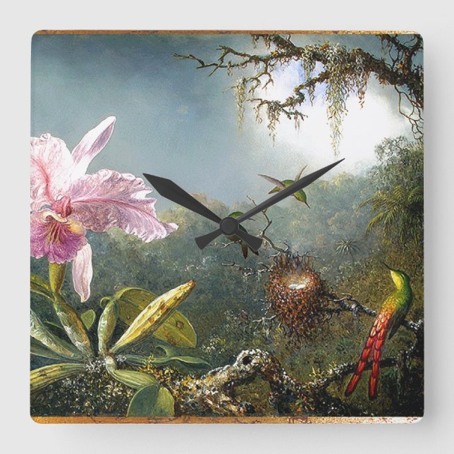 Hummingbird Art Wall Clock (Front)