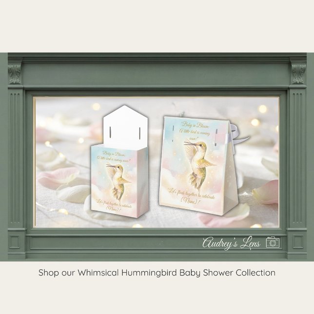 Hummingbird Baby Shower Favor Box | Nature Theme (Creator Uploaded)