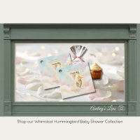 Hummingbird Baby Shower Favour Tags | Pastel Sky
