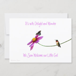Hummingbird Baby Shower Invitation