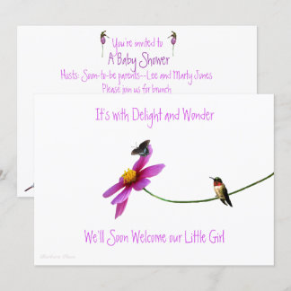 Hummingbird Baby Shower Invitation