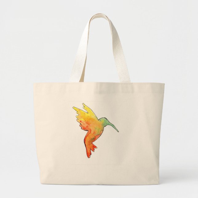 Hummingbird Bage Large Tote Bag (Front)