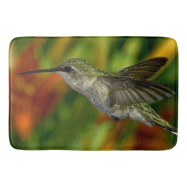 Hummingbird Bathroom, Kitchen Rug Mat Home Decor (Front)