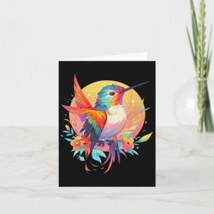 Hummingbird Bird Cartoon Bird Watchers Earth Day Card