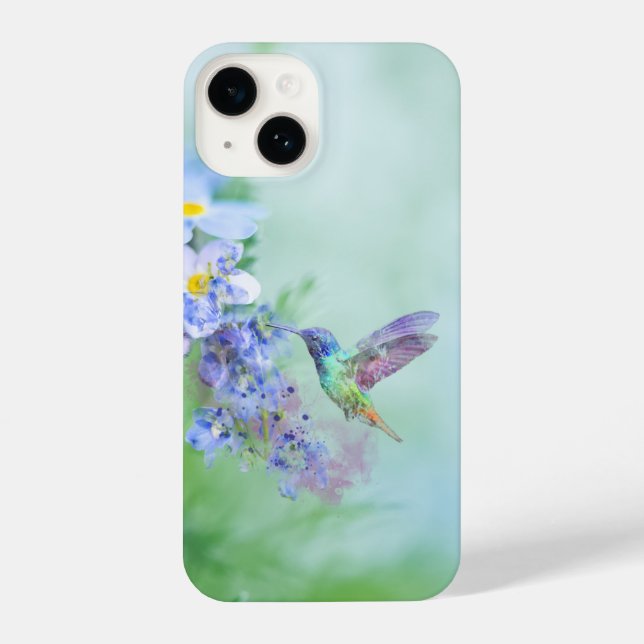 Hummingbird Bird Garden Flower Floral iPhone Case (Back)