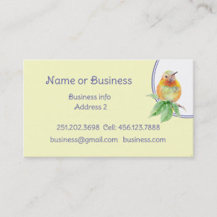Hummingbird, Bird, Nature, Wildlife, Business Card
