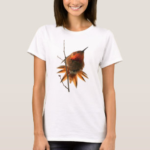 Hummingbird Bird Wildlife Animal Floral T-Shirt