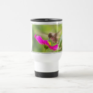 Hummingbird Bird Wildlife Animal Floral Travel Mug