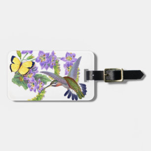 Hummingbird Birds Butterfly Flower Floral Tag
