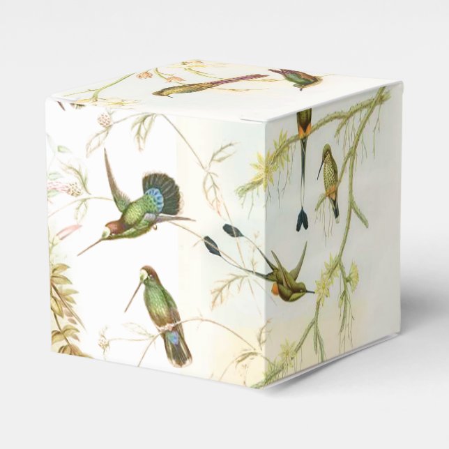 Hummingbird Birds Wildlife Animals Flowers Floral Favour Box (Front Side)