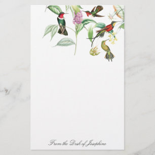 Hummingbird Birds Wildlife Floral Stationery