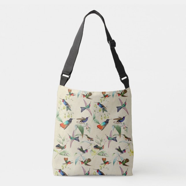 Hummingbird Birds Wildlife Flowers Animal Tote Bag (Front)