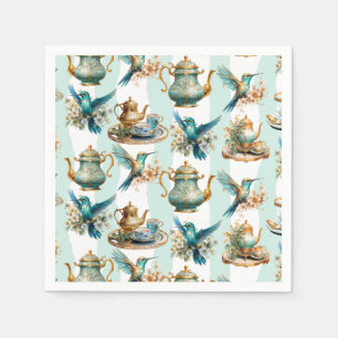 Hummingbird Birthday Tea Party Napkin