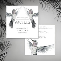 Hummingbird Black and White ANY Birthday Brunch