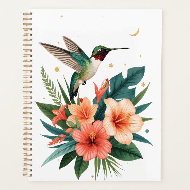 Hummingbird Bloom Tropical Planner (Front)