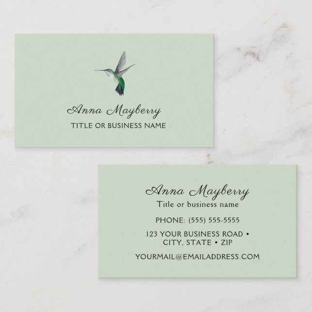 Hummingbird Business Card (Front/Back)